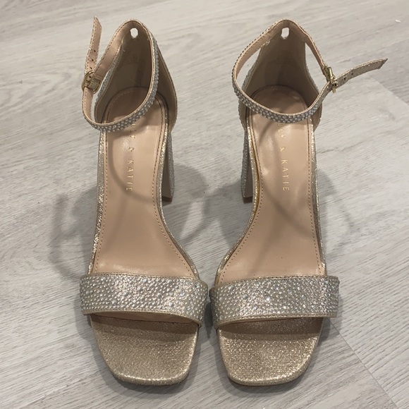 Gold rhinestone Kelly & Katie Caital sandal - Picture 4 of 7